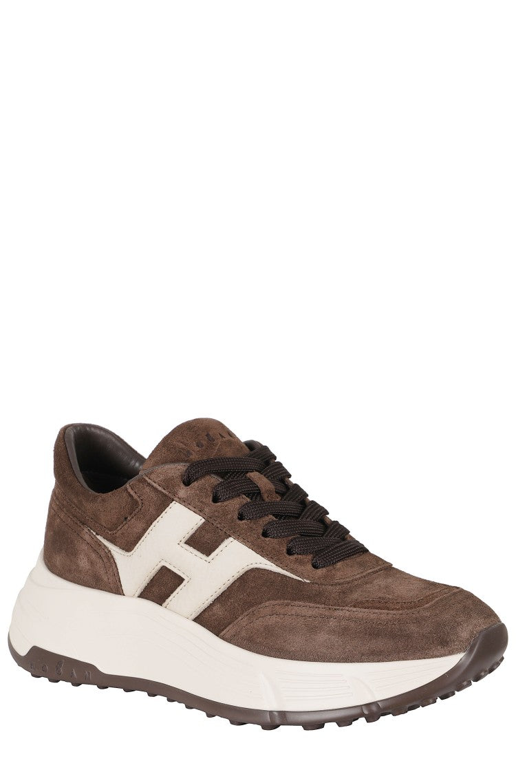 Hogan Hi-Fi Suede Logo Low-Top Sneakers