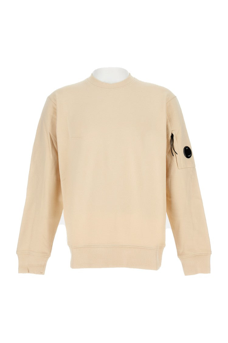 C.P. Company Crew Neck Sweatshirt With Diagonal Raised Fleece
