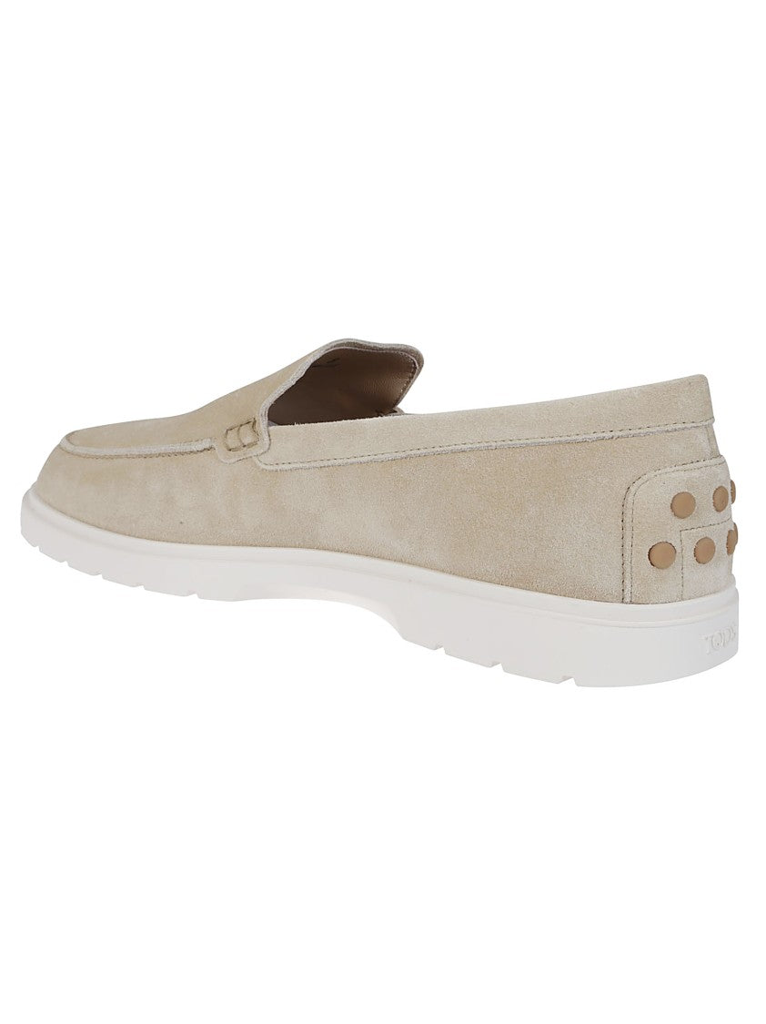 Tod's Slip-On Leather Moccasin Shoes With Cushioned Sole