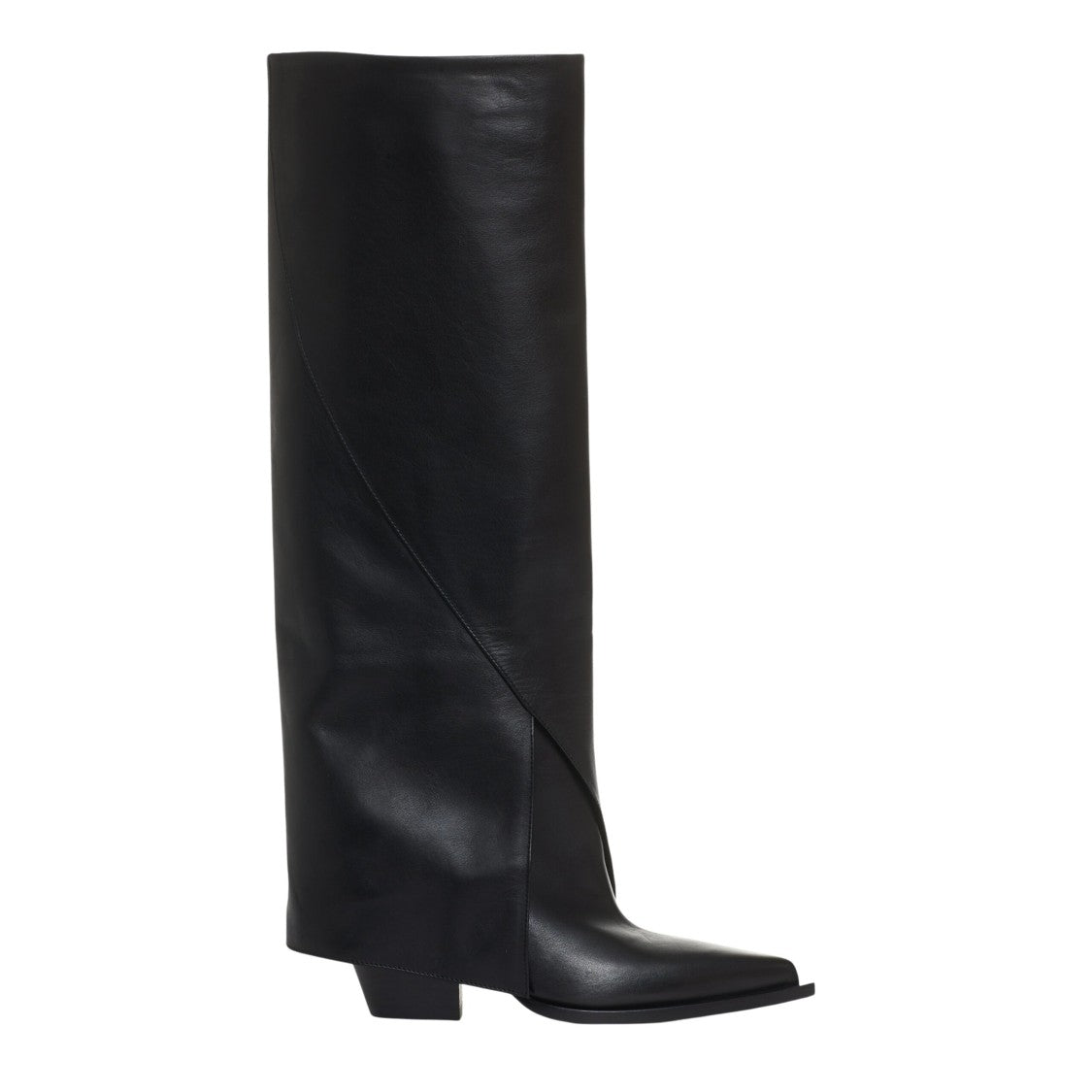 Elena Iachi Black Turn-Up Texan Boot