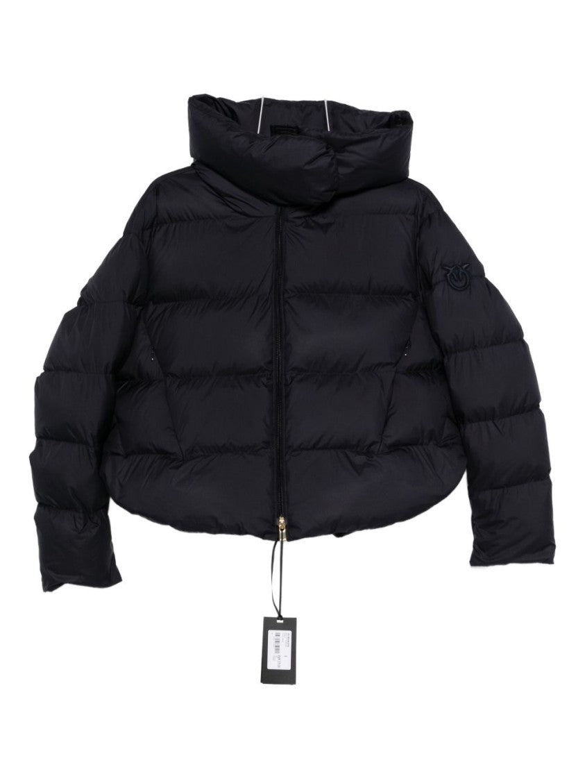 Pinko Cropped Black Puffer Jacket