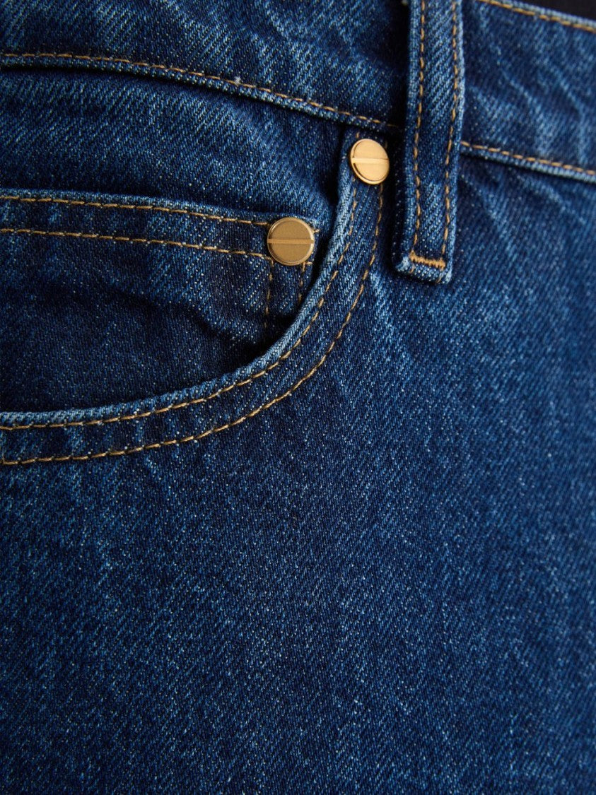 Jil Sander Deep Blue Relaxed-Fit Denim Five-Pocket Trousers