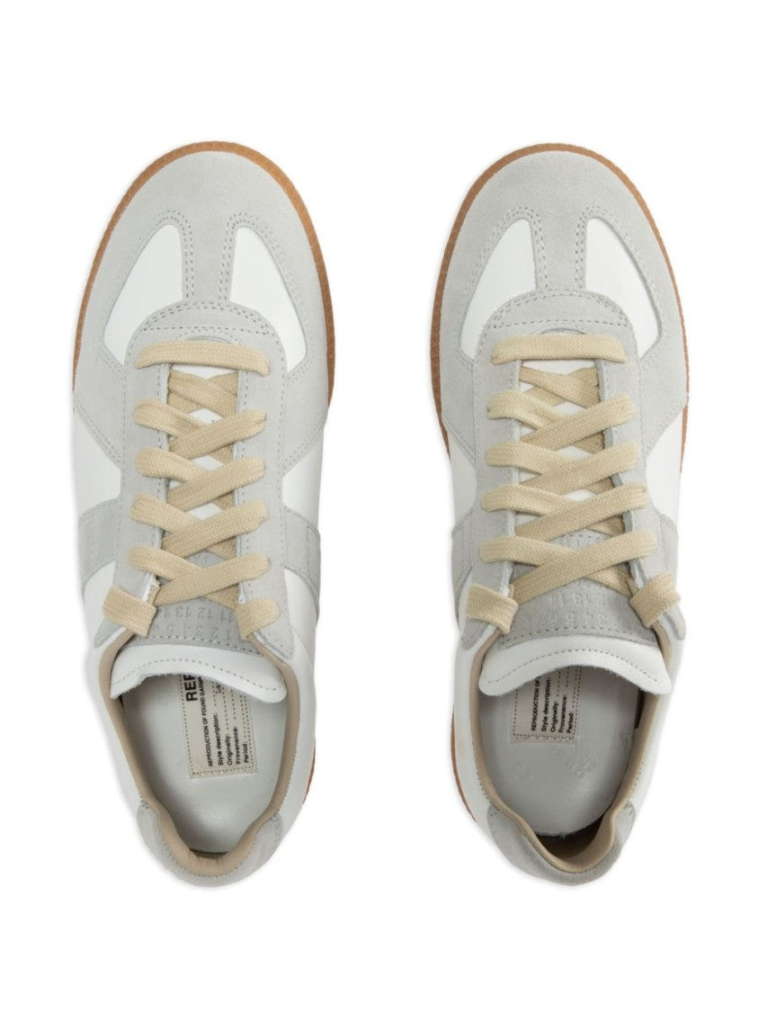 Maison Margiela White Replica Suede Nappa Leather Sneakers