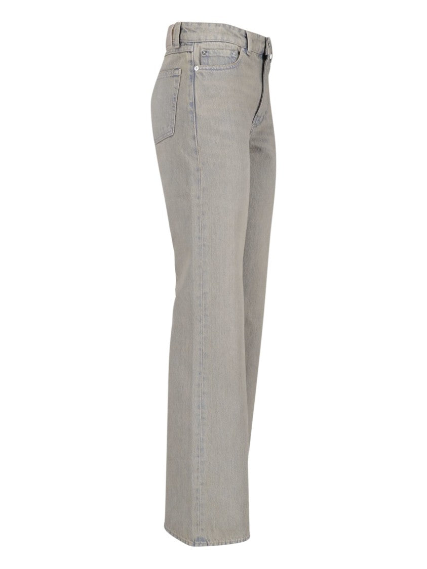 Our Legacy Grey Boot Cut Five-Pocket Jeans