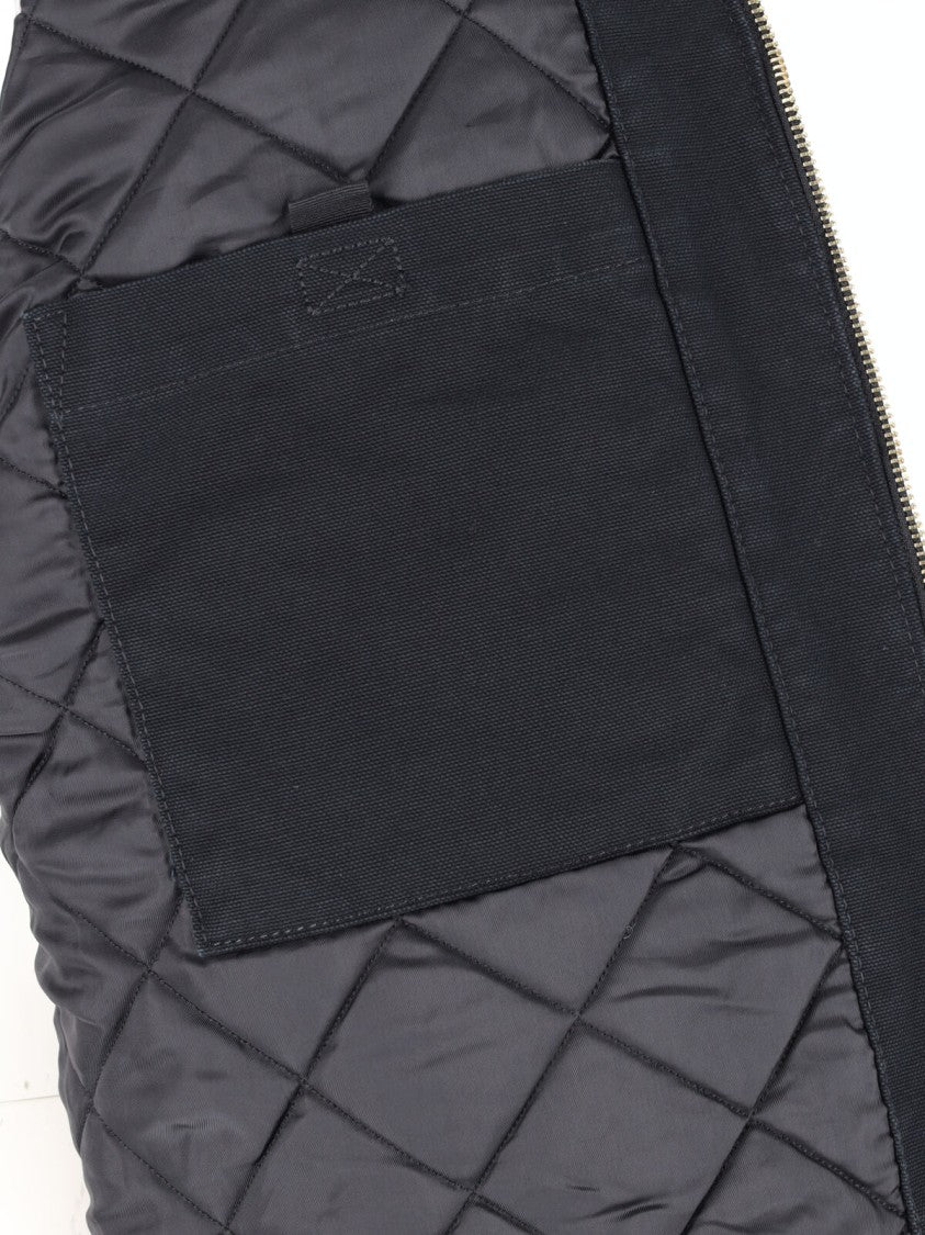 Carhartt Wip Black Og Santa Fe Velvet-Collar Cotton Jacket