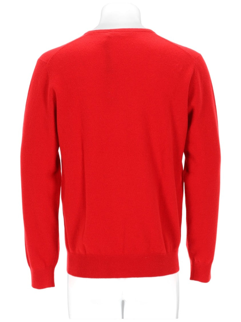 Laneus Crew Neck Sweater With Ribbed Details And Vibrant Hue