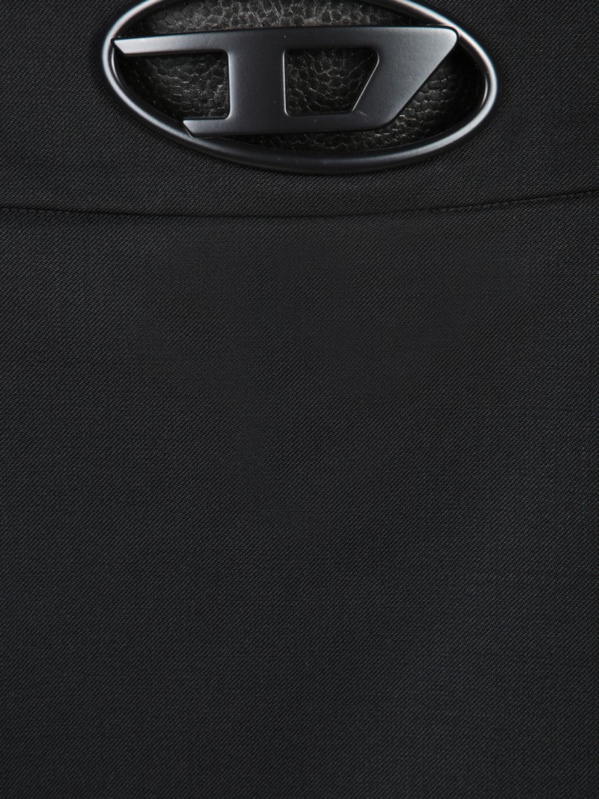 Diesel Mini Skirt With Metallic Logo Buckle