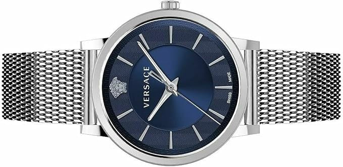 Versace Analog Quartz Watch With Luminous Hands And Fixed Bezel