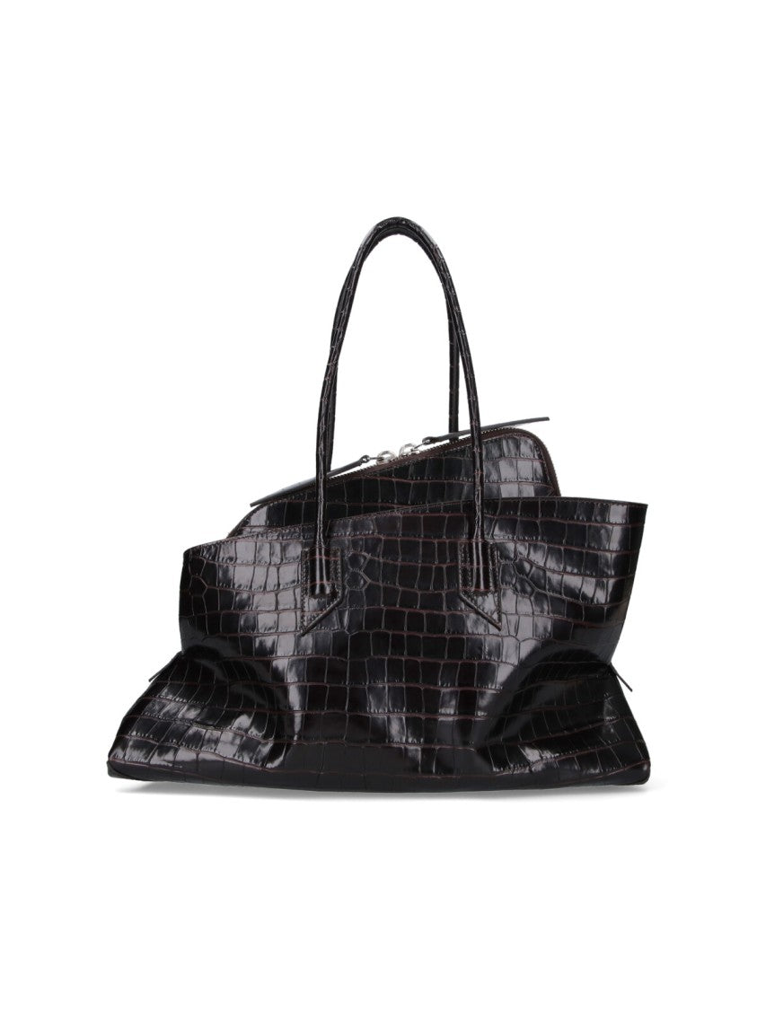 The Attico "La Passeggiata" Medium Shoulder Bag – Brown
