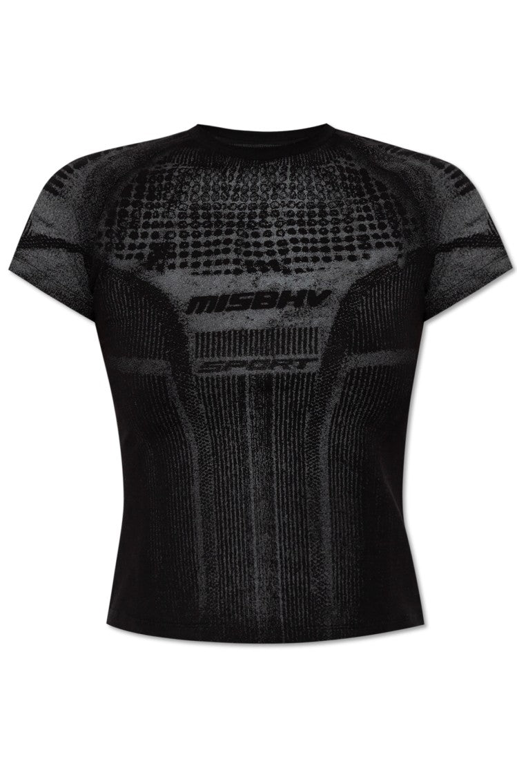 Misbhv Fitted Top With Futuristic Geometric Pattern