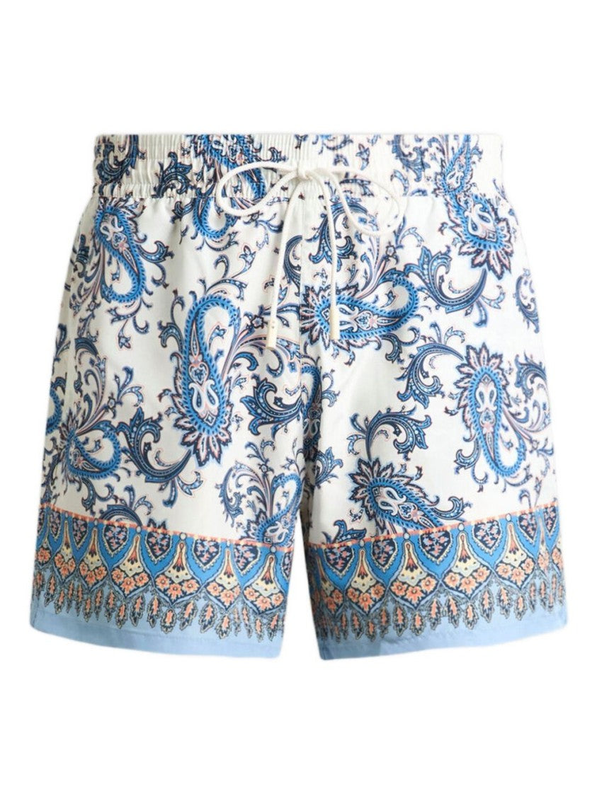 Etro Paisley Print Shorts With Adjustable Waist