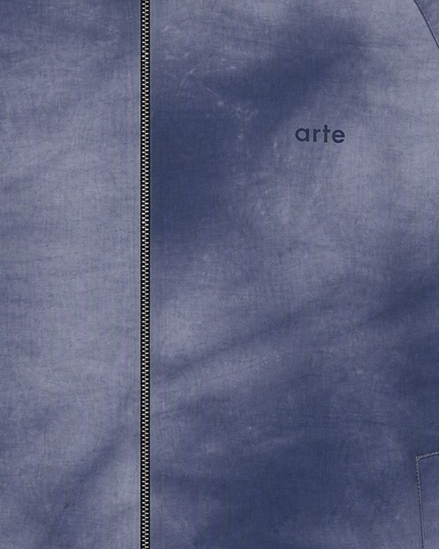 Arte Antwerp Navy Tie-Dye Hooded Jacket