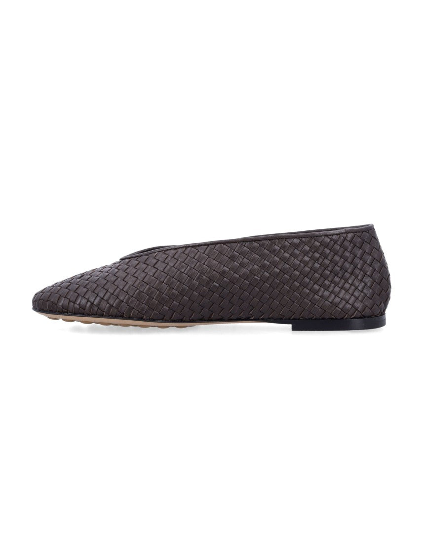 Bottega Veneta Woven Leather Rosa Ballerina
