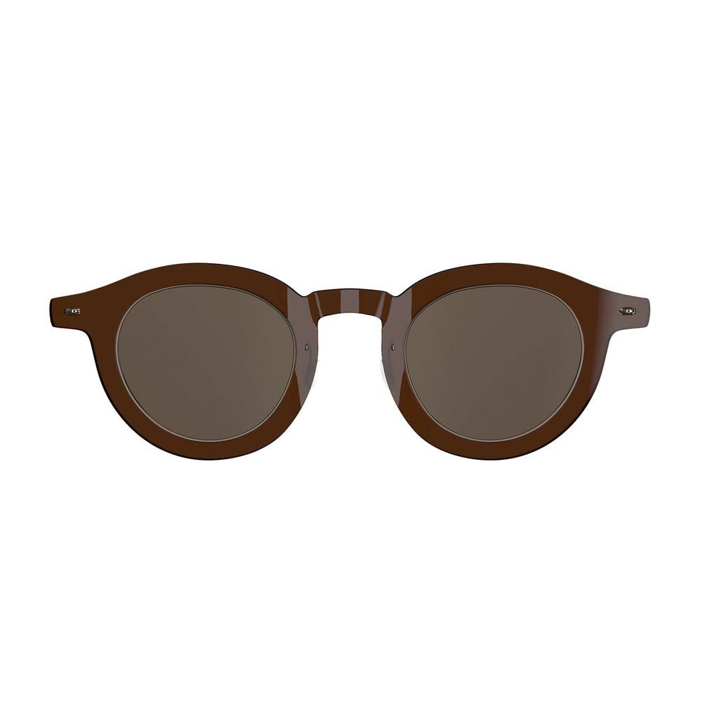Lindberg Sun Titanium 8342 C10/Pgt/Sl111/Brown Round Sunglasses