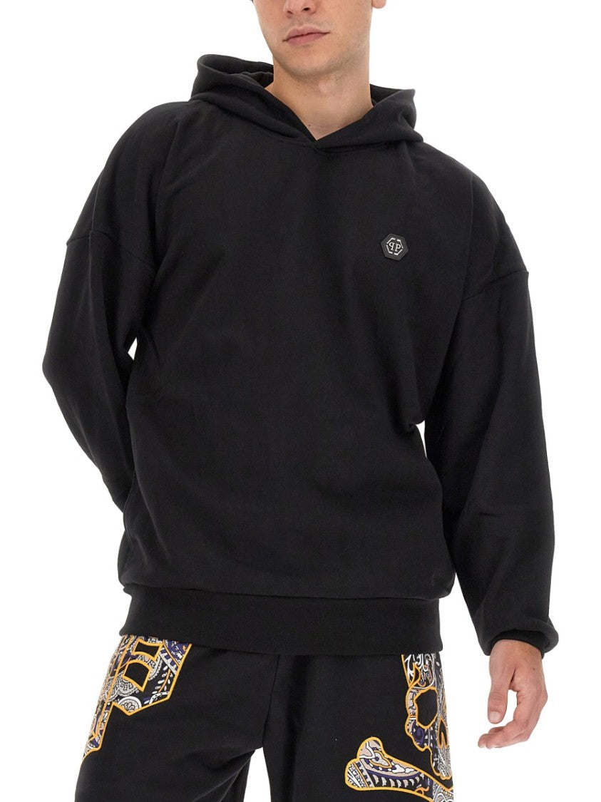 Philipp Plein Relaxed-Fit Black Hoodie