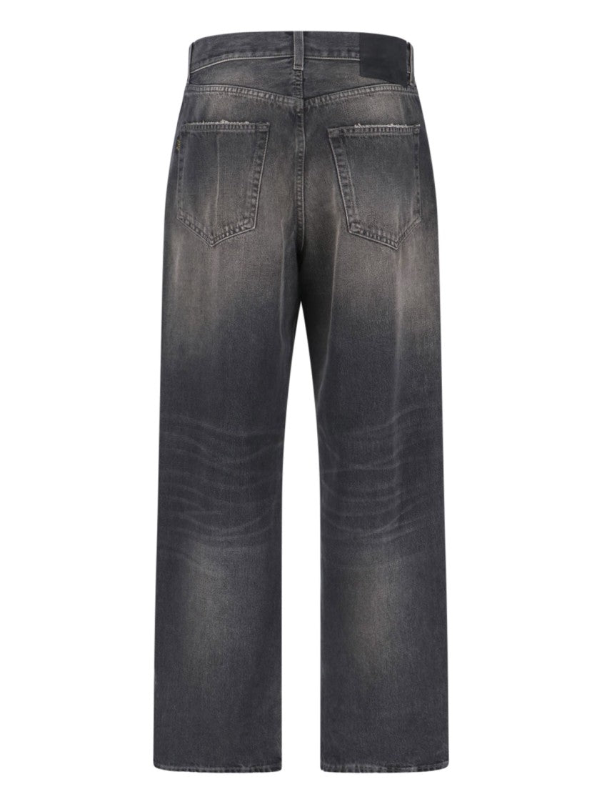 Haikure Black Logan Wide-Leg Cotton Denim Jeans