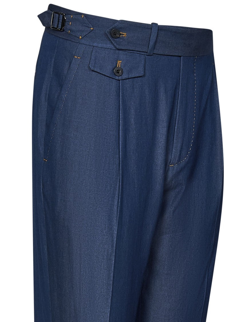 Franzese Collection Tailored Pants In Premium Cotton Denim