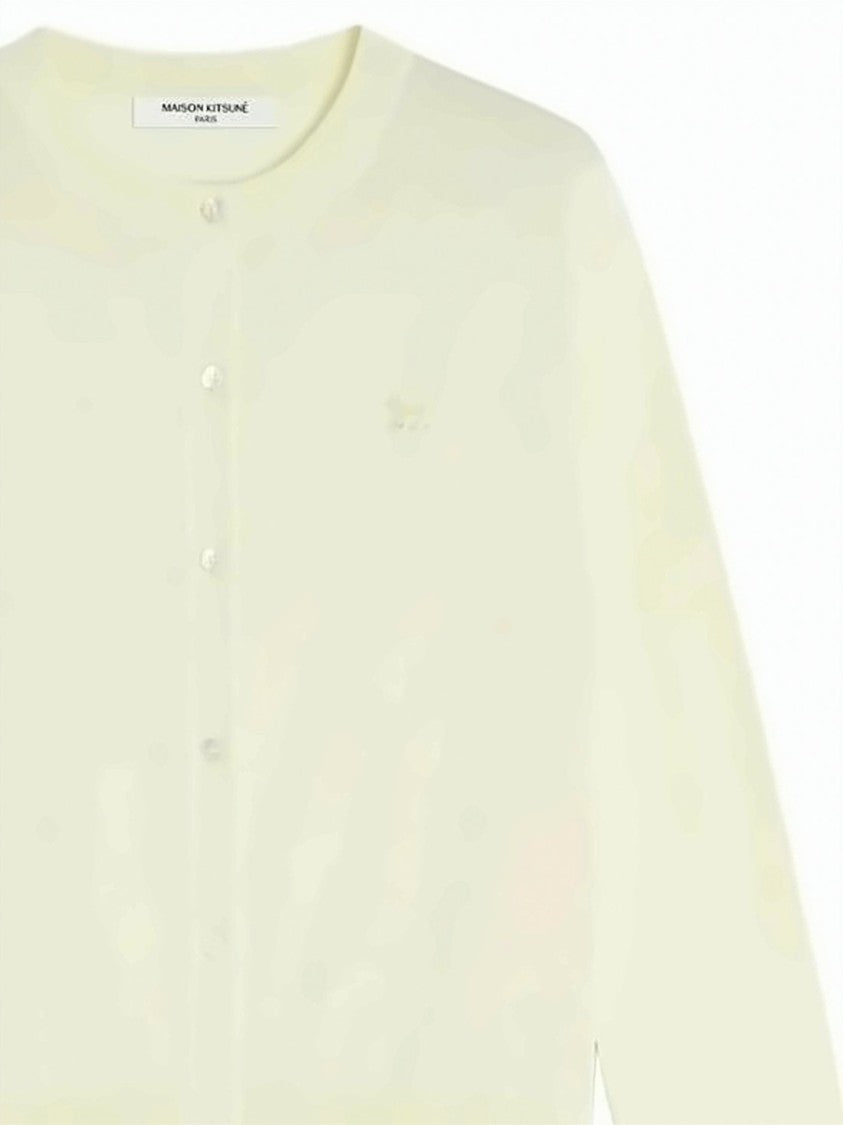 Maison Kitsuné Classic Round Neck Cardigan With Button-Down Front
