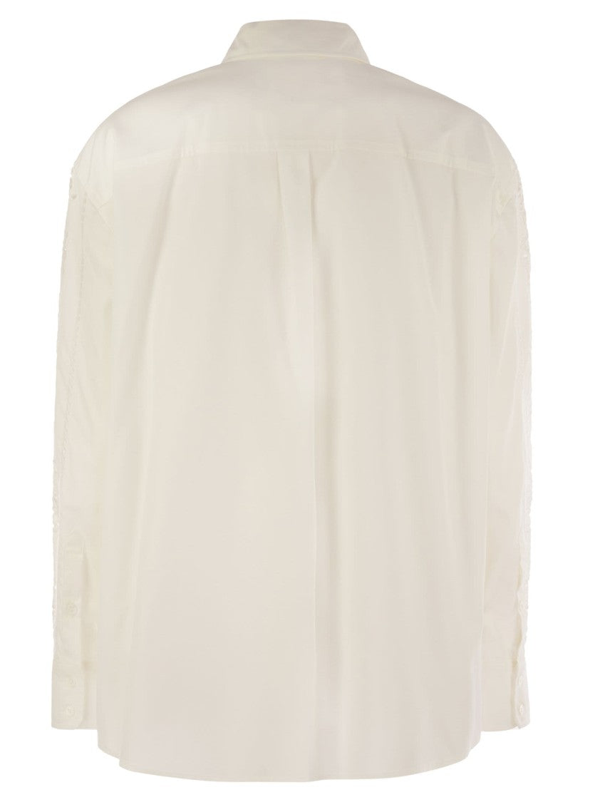 Max Mara Elmi - Embroidered Soft Poplin Shirt