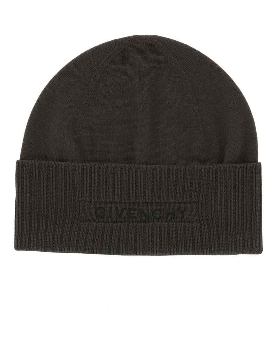 Givenchy Ribbed Embroidered Logo Beanie
