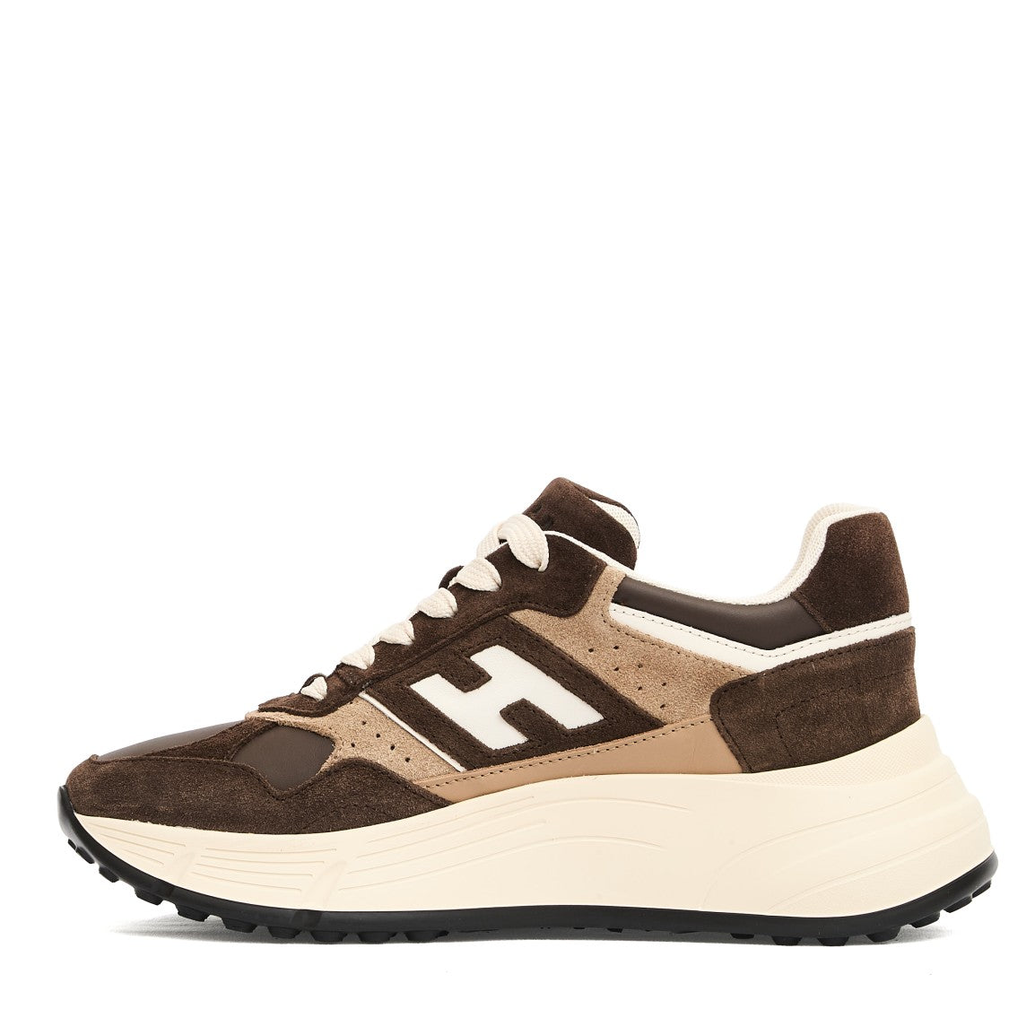 Hogan H669 Hi Fi Brown Suede Running Sneakers