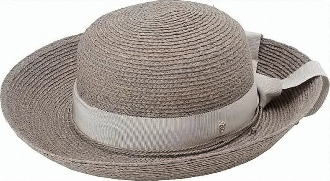 Helen Kaminski Raffia Hat With Grosgrain Ribbon Bow
