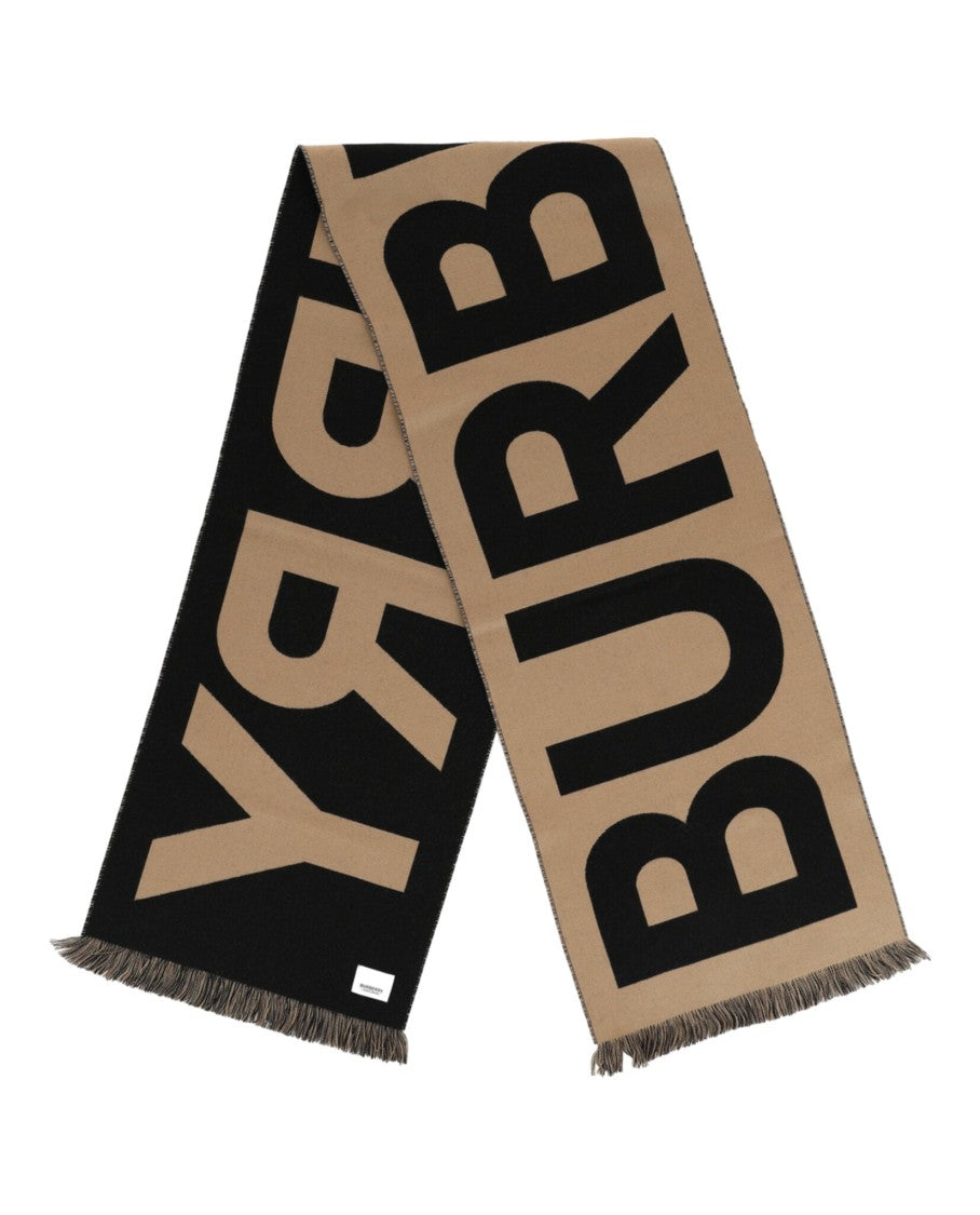 Burberry Logo Graphic Print Wool Scarf