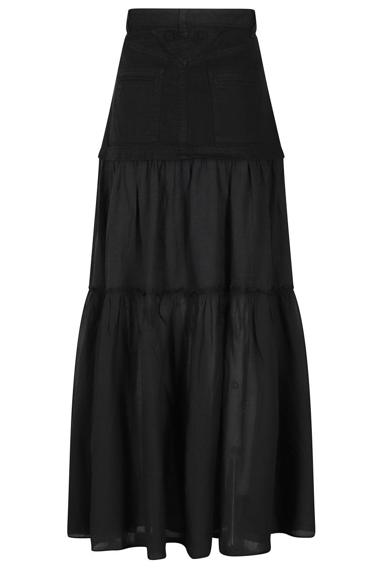 Pinko Kenny Cotton Voile Maxi Skirt