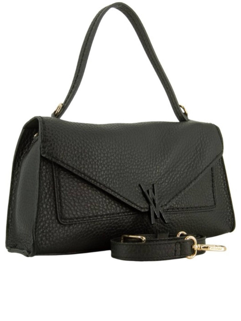 Visona` Queen Pebbled Leather Structured Shoulder Bag