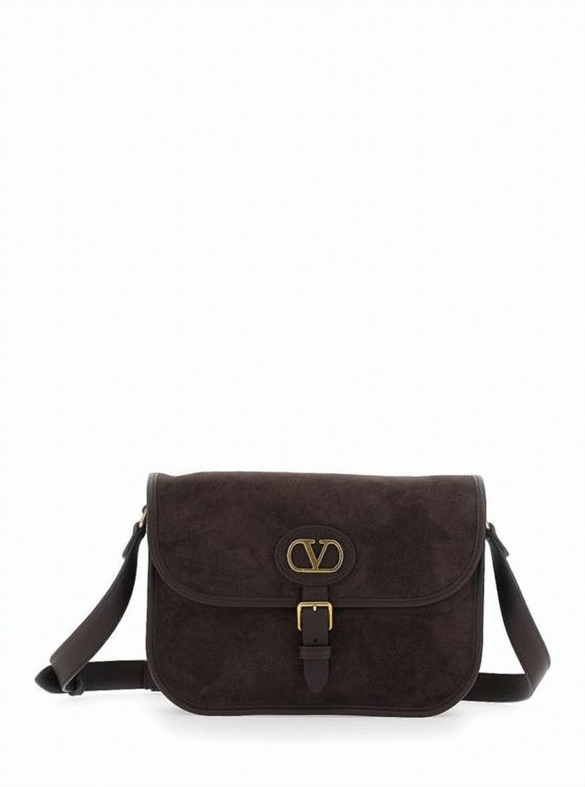 Valentino Garavani Structured Suede Crossbody Bag