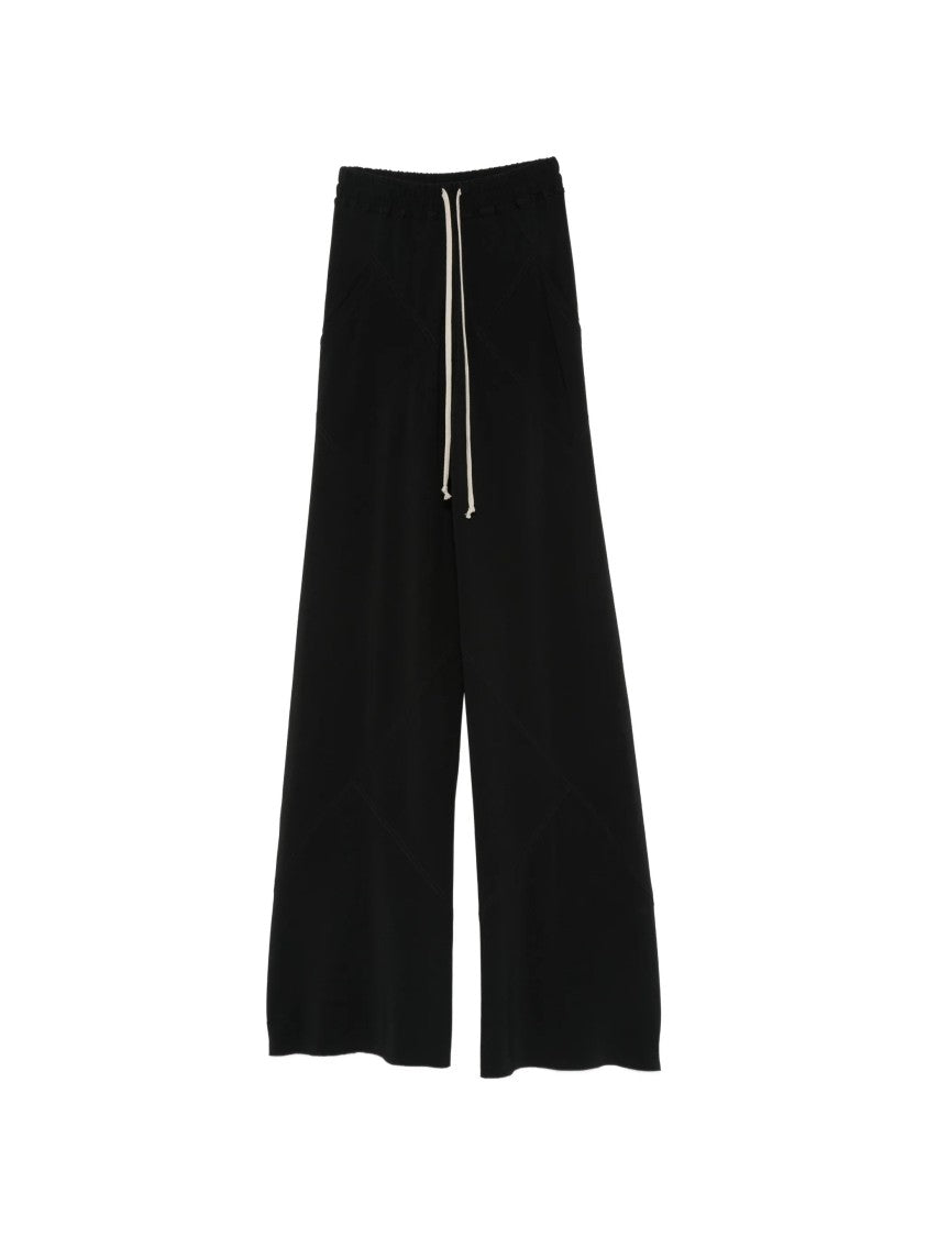 Rick Owens Wide-Leg Pants With Adjustable Drawstring And Flared Silhouette