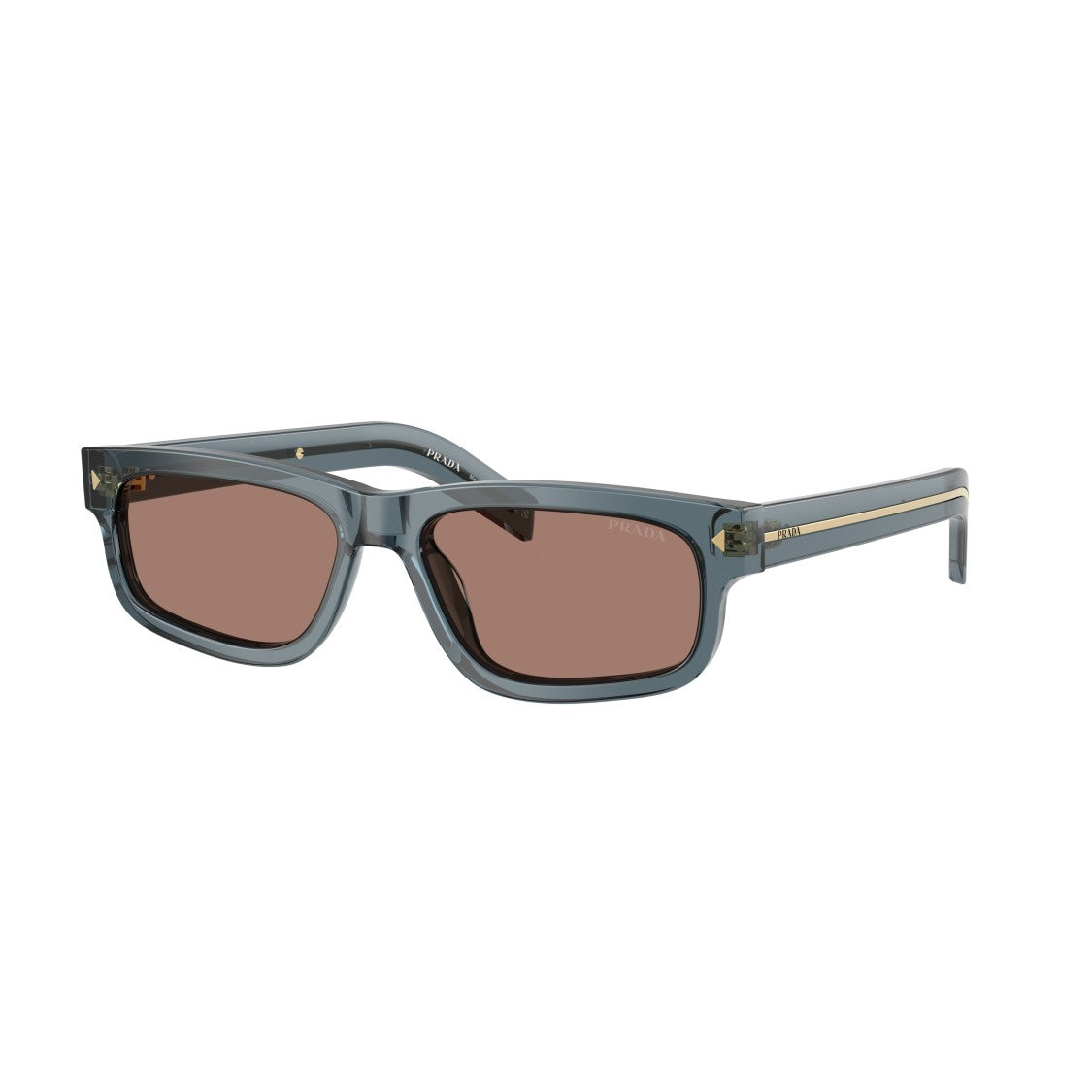 Prada 0Pr B11s Rectangular Translucent Acetate Sunglasses