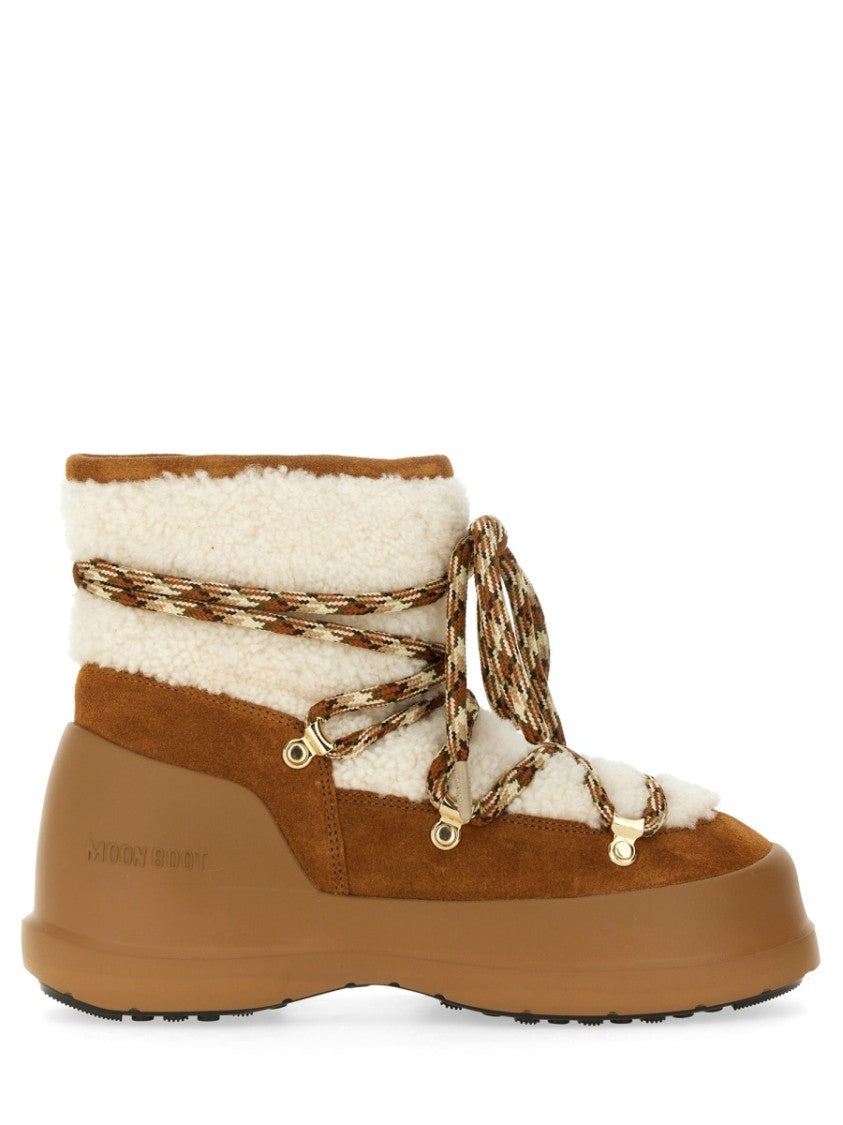 Moon Boot Mid-Height Suede And Shearling Stivale Luna Boots