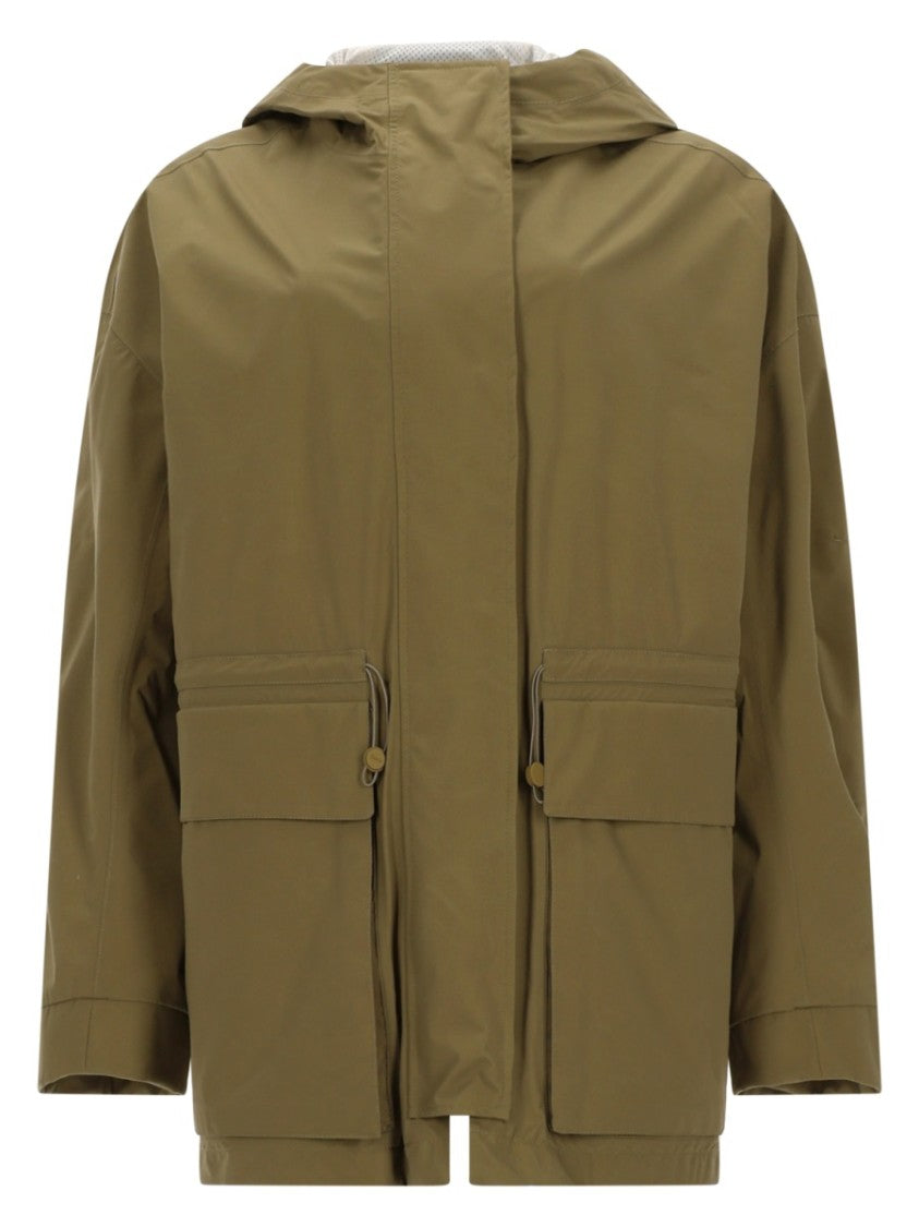 Laminar Parka Corto Con Cappuccio Cinched Polyamide