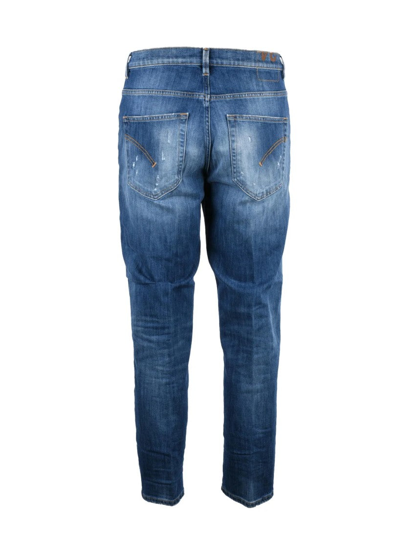 Dondup Blue Brighton Carrot Fit Stretch Jeans
