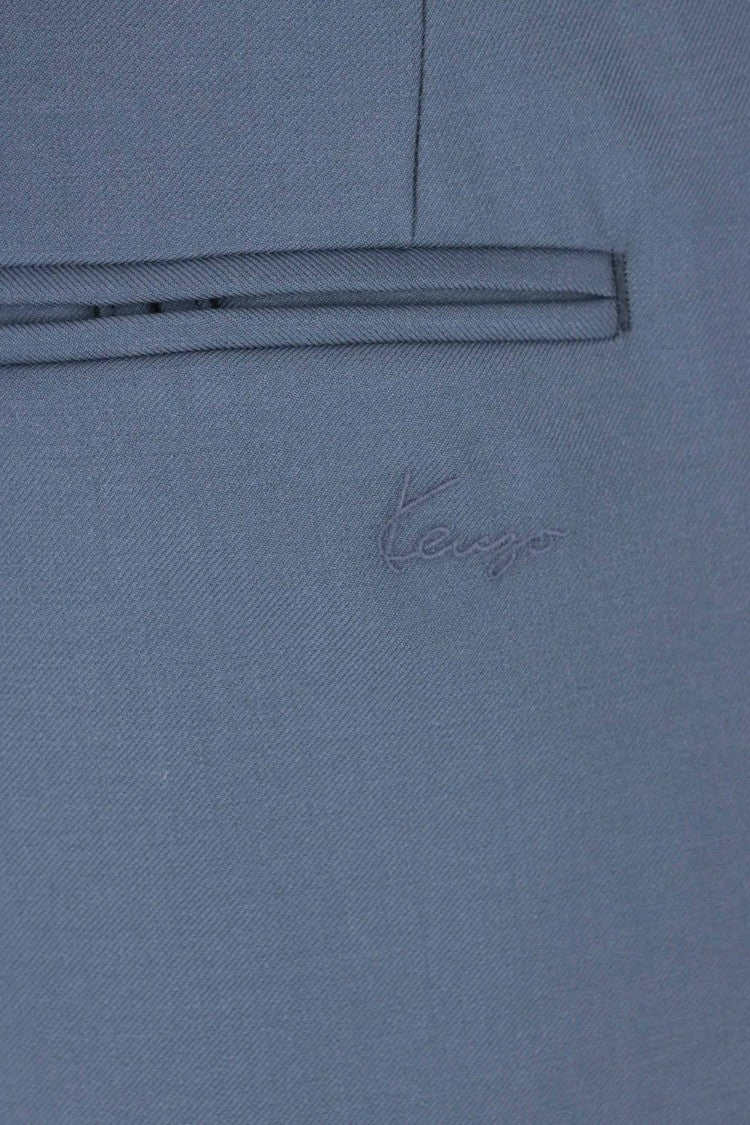 Kenzo Straight Tailored Virgin Wool Pants
