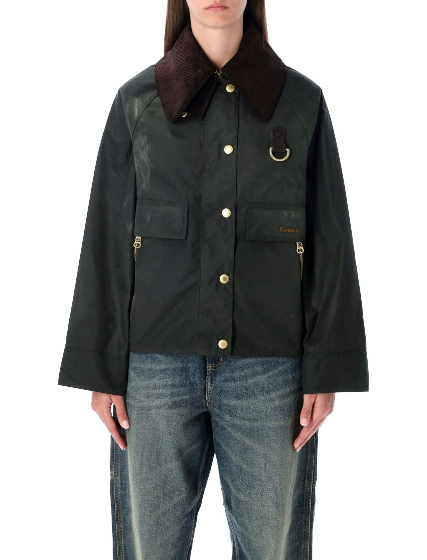 Barbour Contemporary Short Coat In Water-Repellent Waxed Cotton