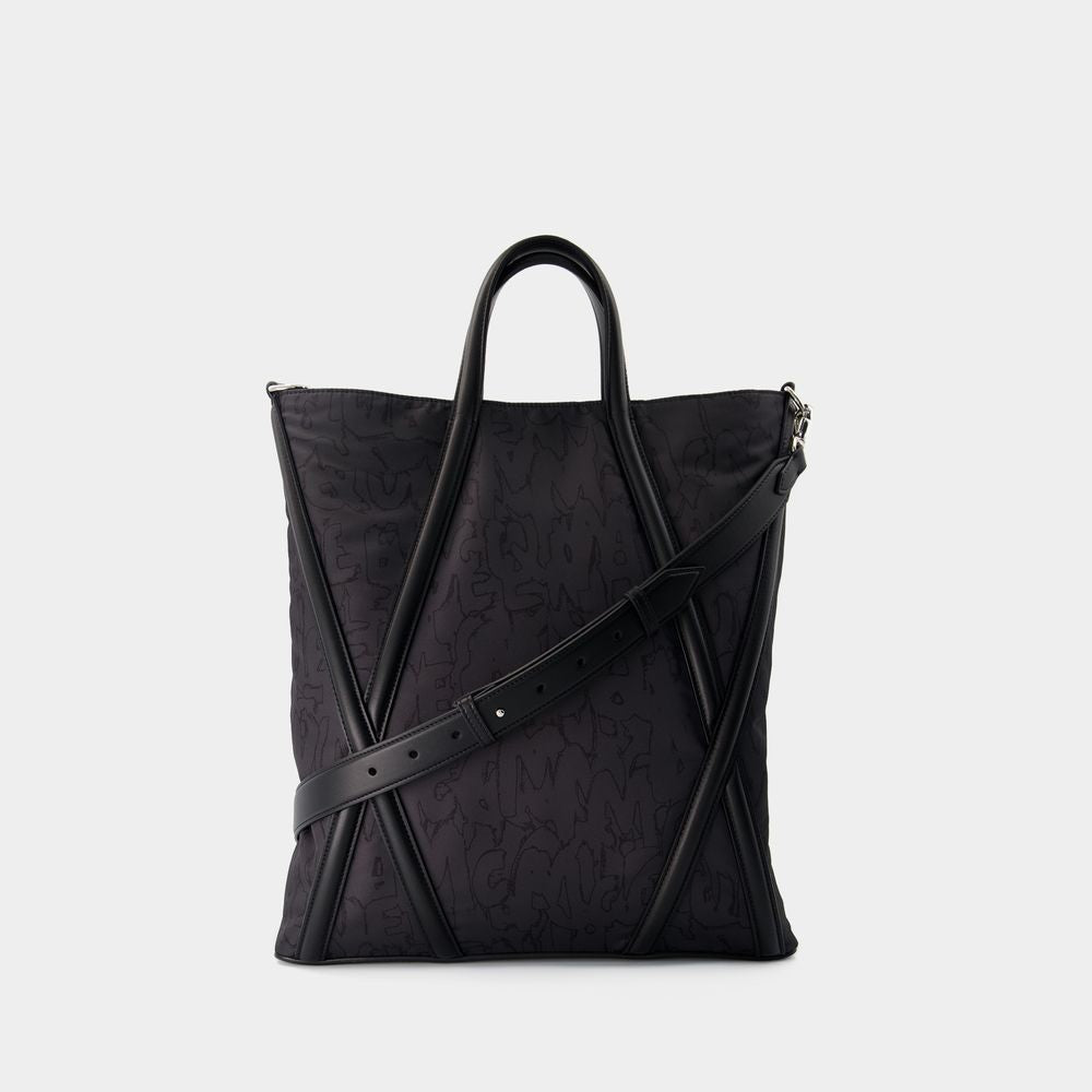 Alexander Mcqueen Harness Shopper Bag - Nylon - Black