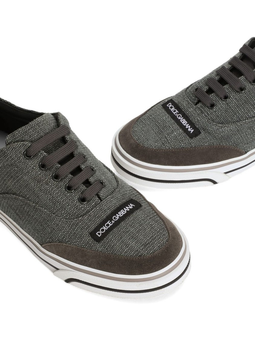 Dolce & Gabbana Grey Multi-Colored Sailing Sneakers