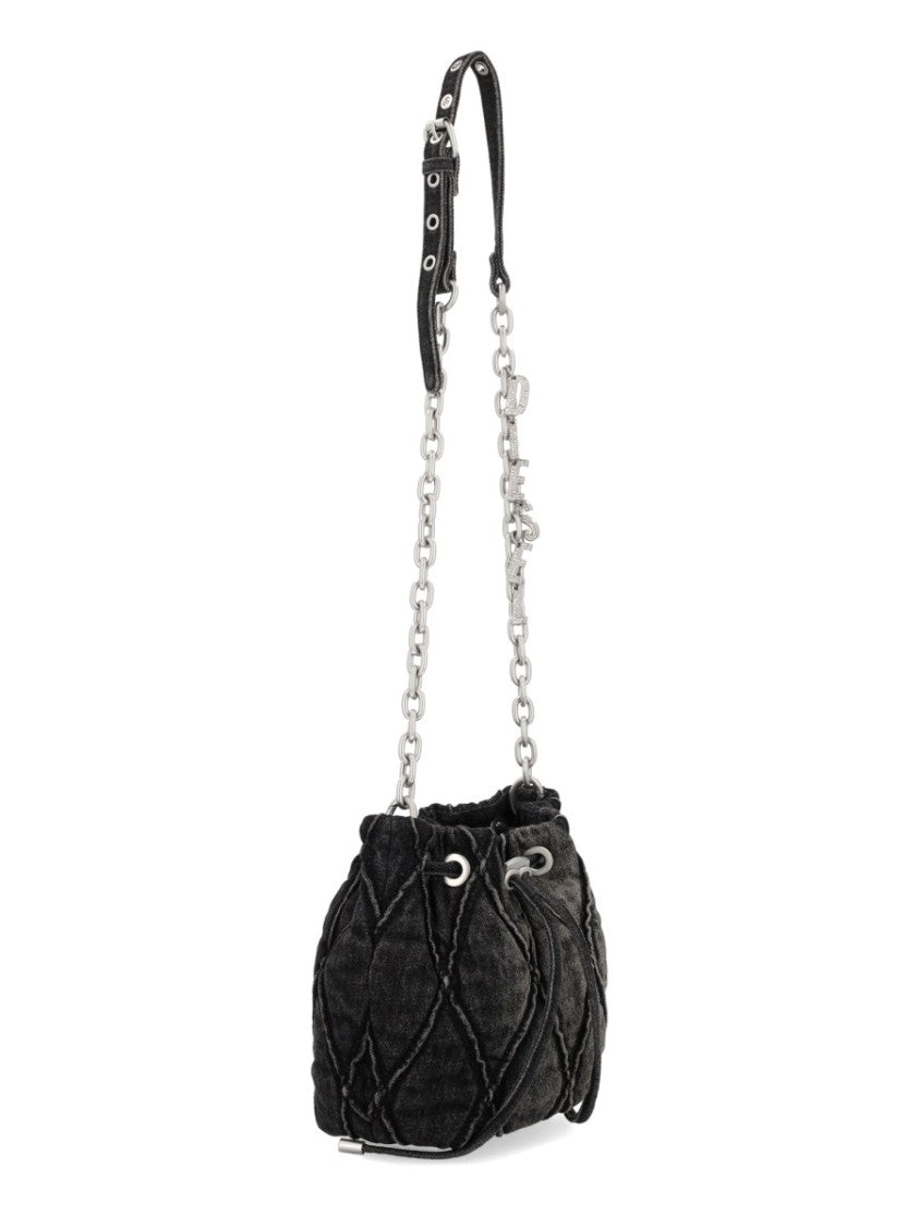 Diesel Quilted Charm-D Bucket S Bag