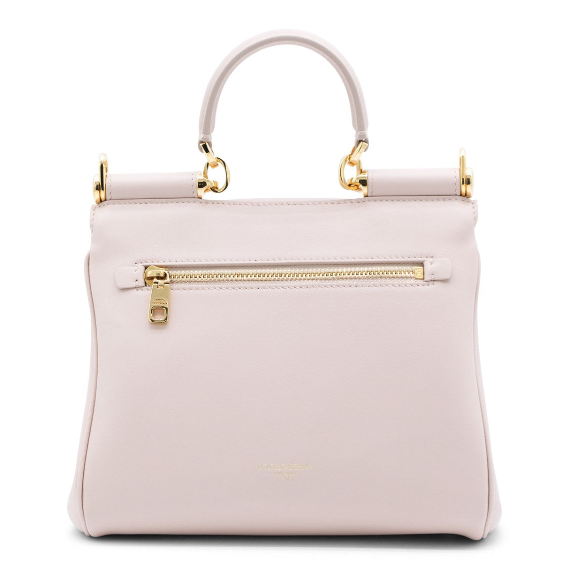 Dolce & Gabbana Structured Top Handle Bag In Soft Nude Shade