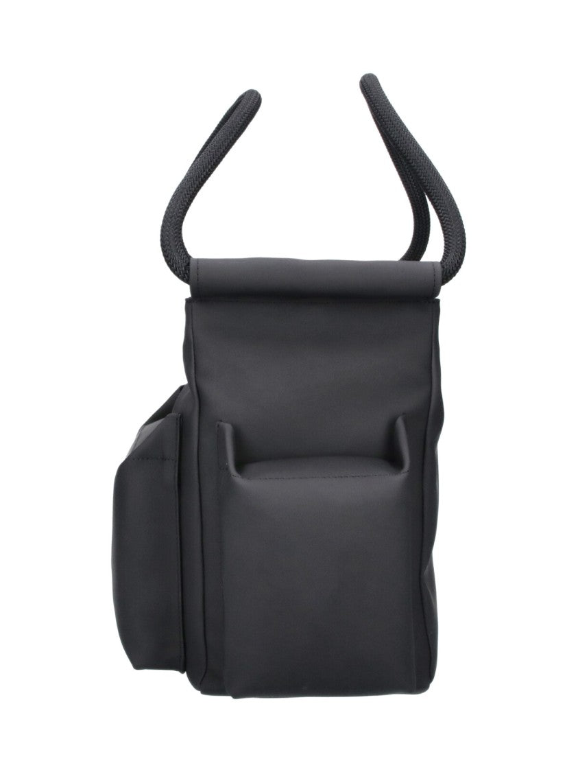 Vivienne Westwood Black Alton Structured Fabric Orb Logo Tote Bag