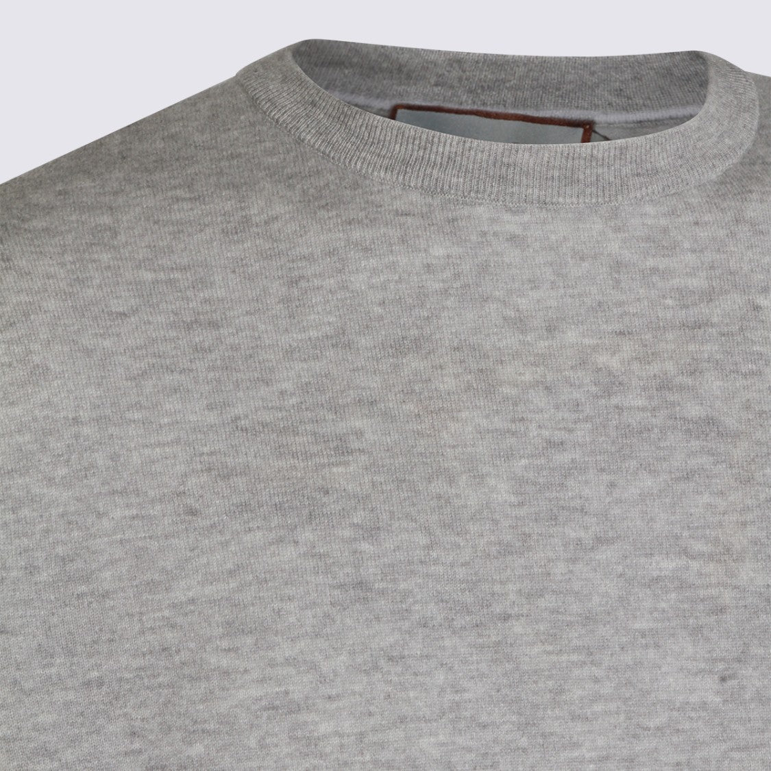 Canali Fine-Knit Crew Neck Sweatshirt With Ribbed Detailing