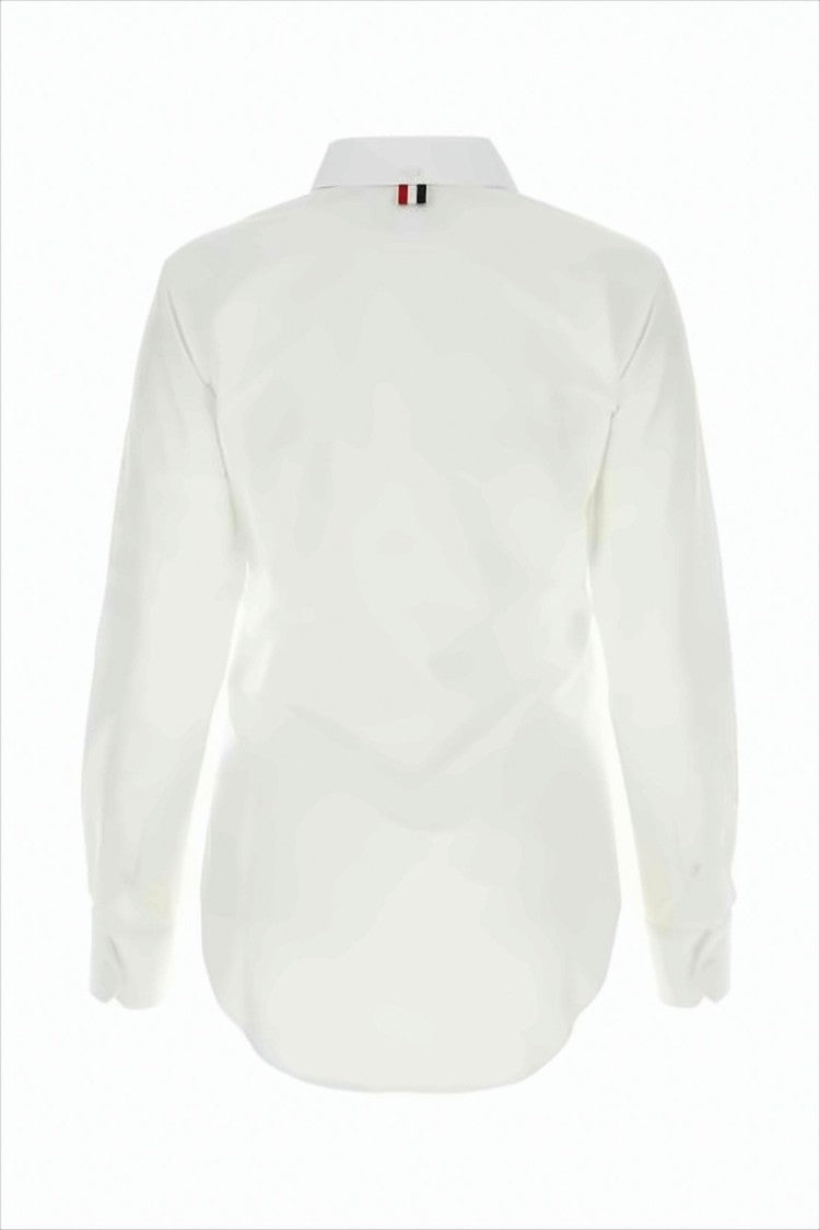 Thom Browne Classic Long-Sleeve Button-Up Shirt With Pointed Collar