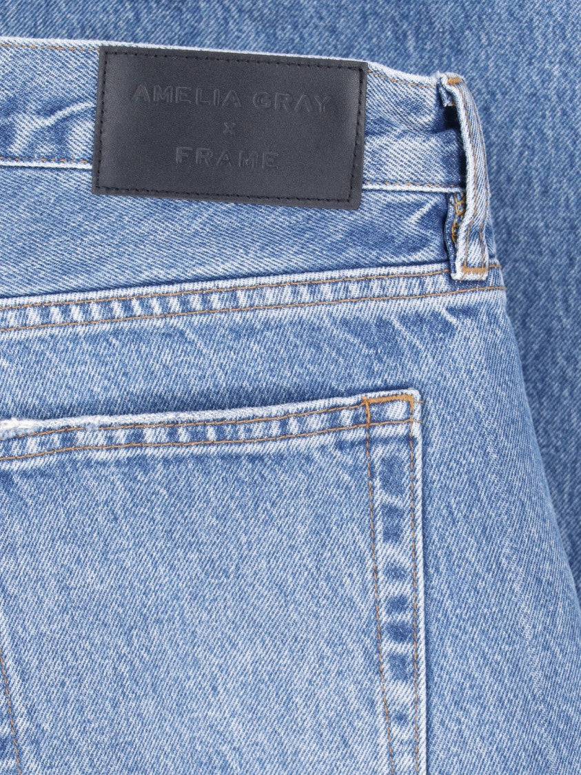 Frame Blue Cotton Denim The Gray Jeans