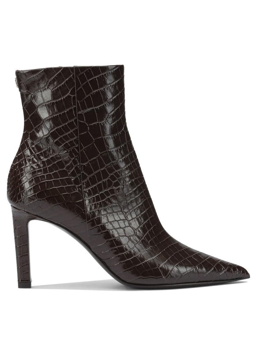 Jimmy Choo "Frankie" Zippered Ankle Boots 85Mm