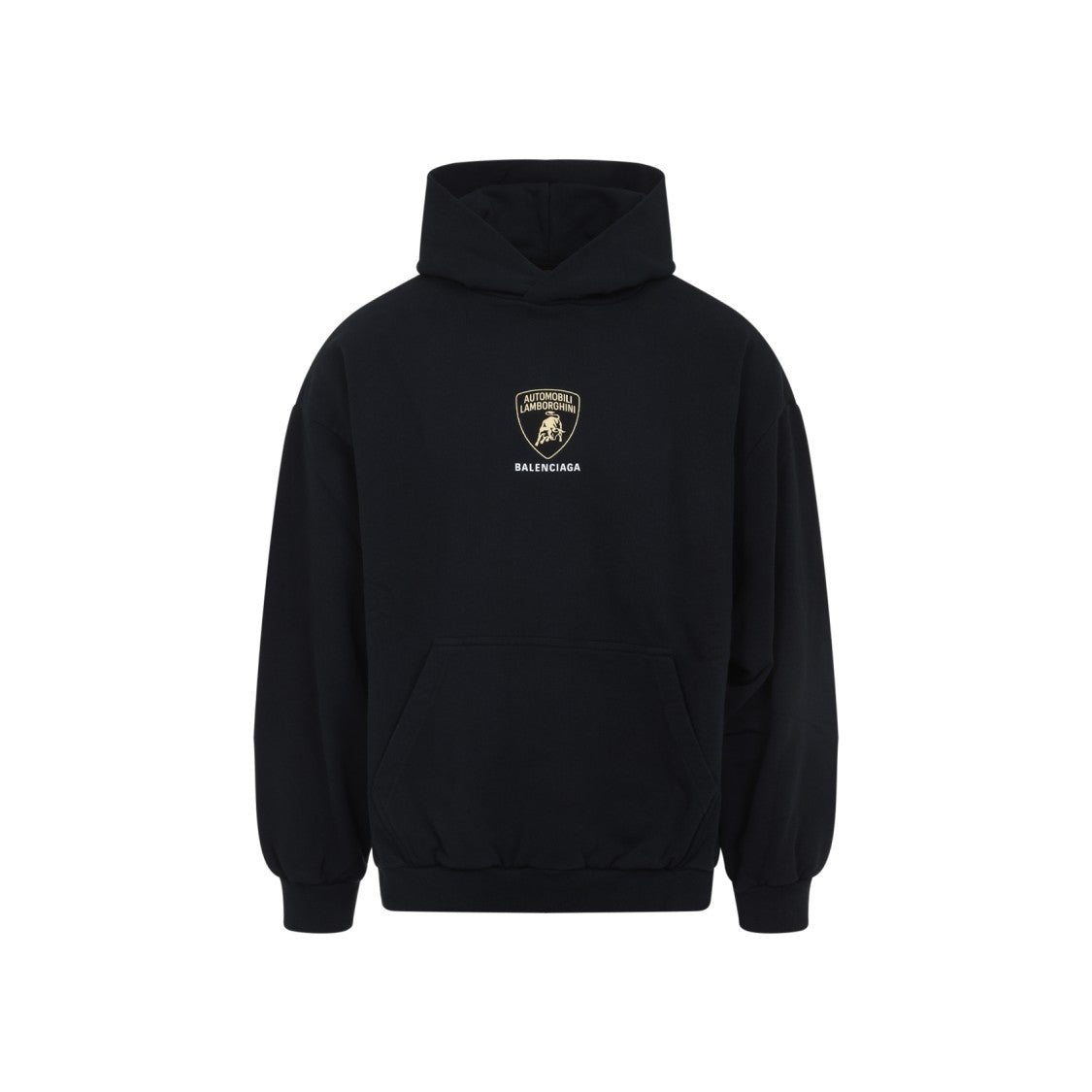 Balenciaga Medium Fit Black Cotton Hoodie