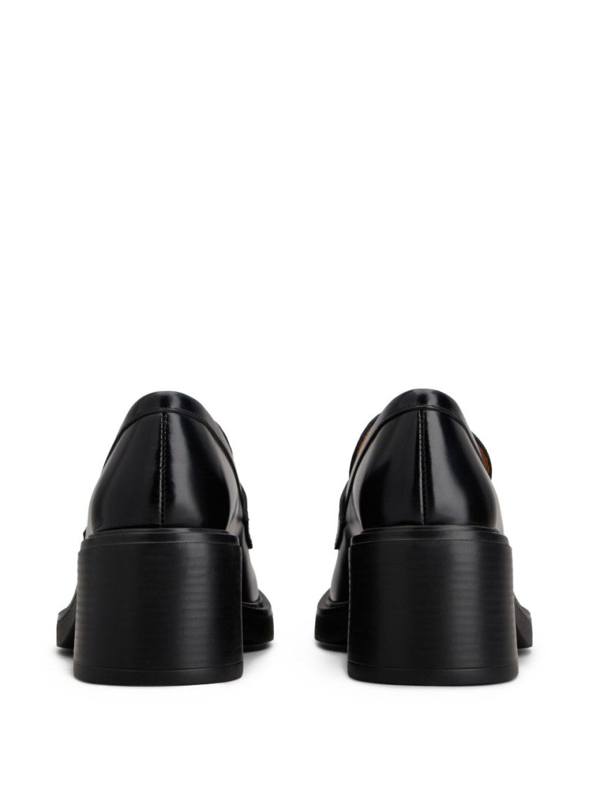 Tod's Black Polished Leather Penny Loafers
