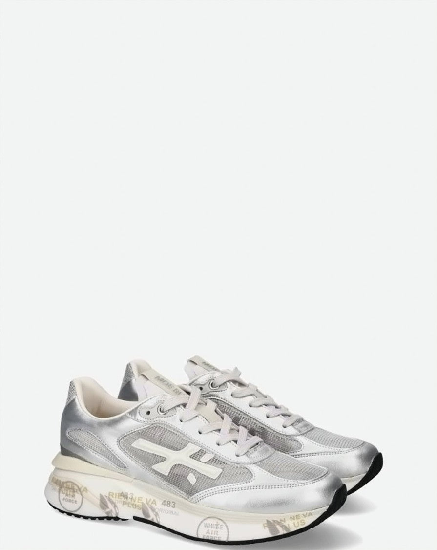 Premiata Moerund Suede Details Lace Fabric Sneakers