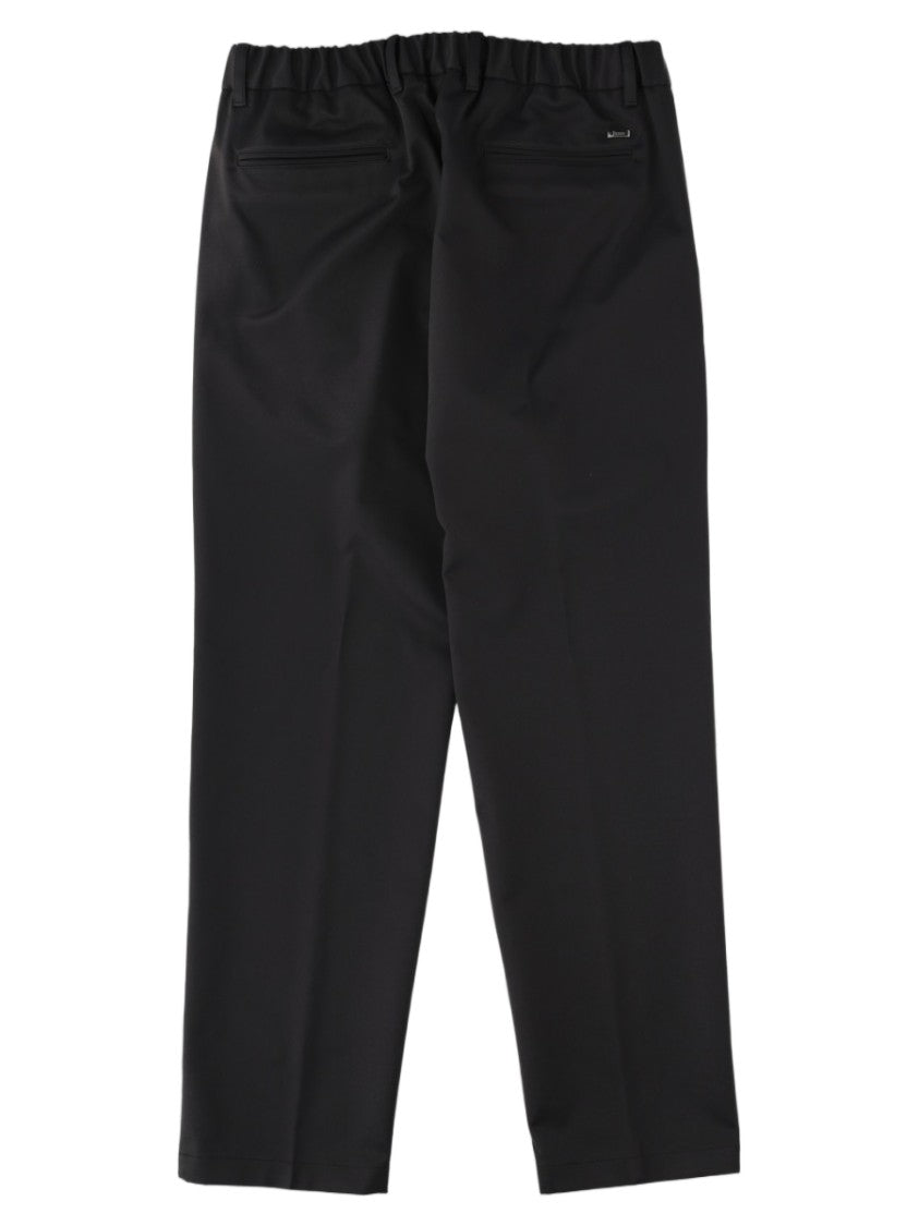 Herno Black Straight-Leg Structured Polyester Formal Pants